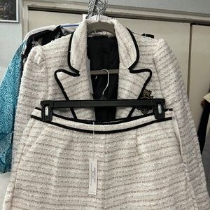 Shorts Suit Set cream Tweed